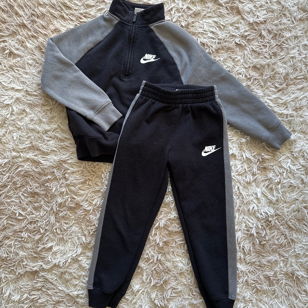 Boys Nike Quarter Zip Sweatsuit Pants Joggers Size 6
